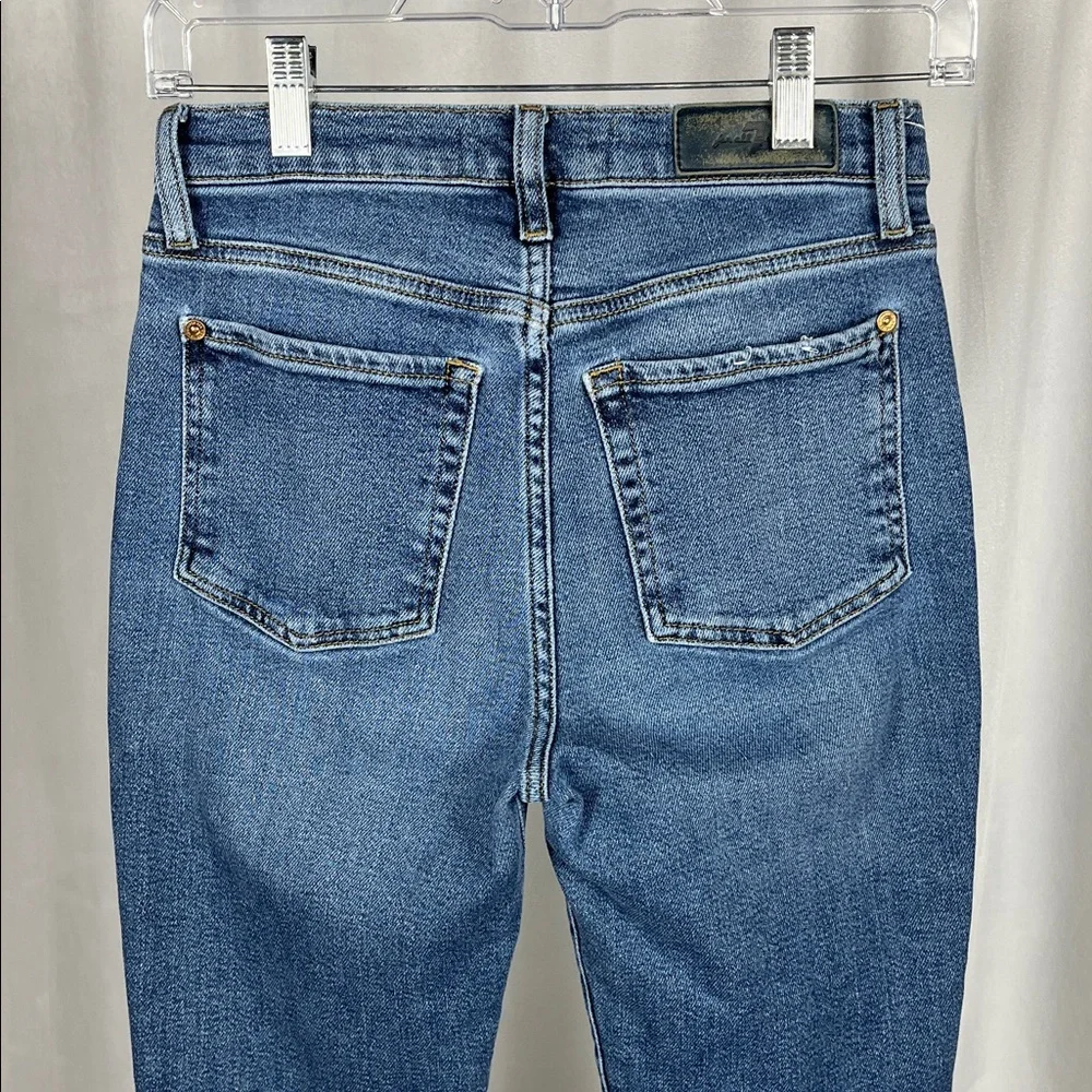 7 For‎ All Mankind High-Waist Slim Kick in Deep Soul.